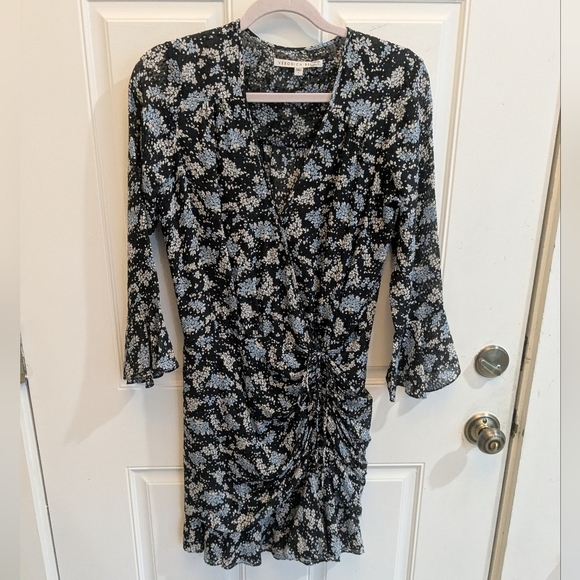 Veronica Beard Sean Silk Ruched Dress - Picture 4 of 9